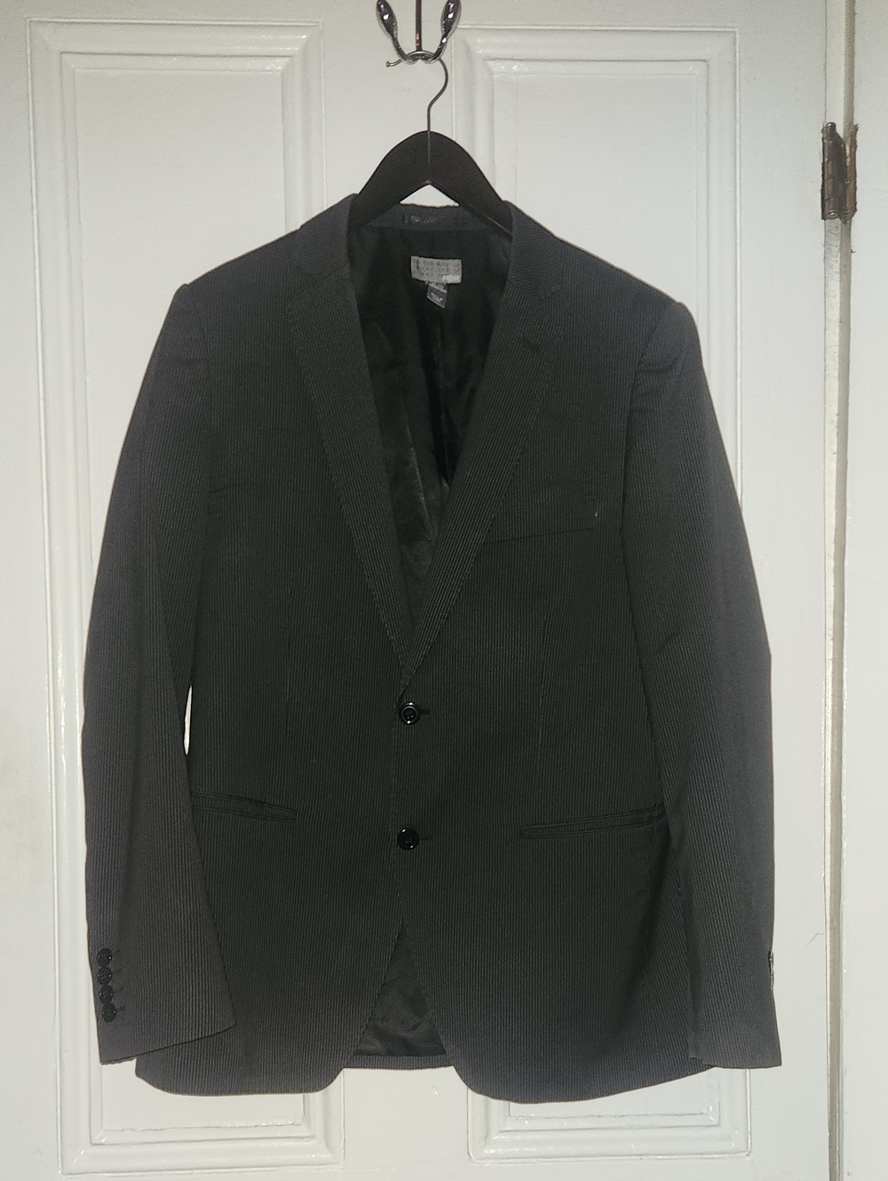 H&M Charcoal Pinstripe Men's Suit Jacket